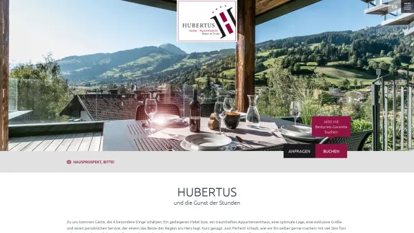 Website Screenshot: Residenz Pension Hubertus Hotel Brixen Thale Hotel Skiwelt Wilder Kaiser Brixental - Hubertus - Date: 2023-06-22 15:12:42