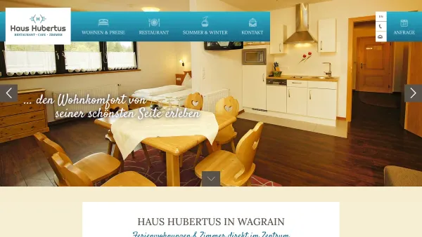 Website Screenshot: Haus Hubertus Appartements & Cafe - Haus Hubertus - Urlaub in Wagrain, Salzburger Land - Date: 2023-06-22 15:12:42