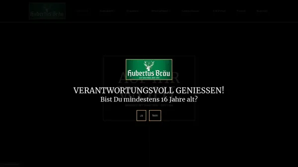 Website Screenshot: Hubertus Bräu - Brauerei und Getränkehandel nahe Mistelbach in Niederösterreich - Date: 2023-06-22 15:12:42