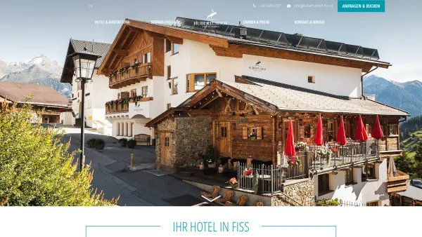 Website Screenshot: Hotel Garni Hubertushof - Hotel Fiss • Ihr Hotel Garni Hubertushof in Fiss - Hubertushof - Date: 2023-06-22 15:12:42