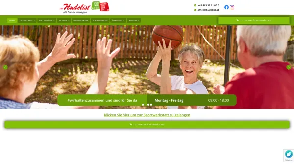 Website Screenshot: Hudelist GmbH & Co. KG - Sanitätshaus Hudelist in Klagenfurt - Hudelist Gesellschaft m.b.H. - Date: 2023-06-22 15:12:42