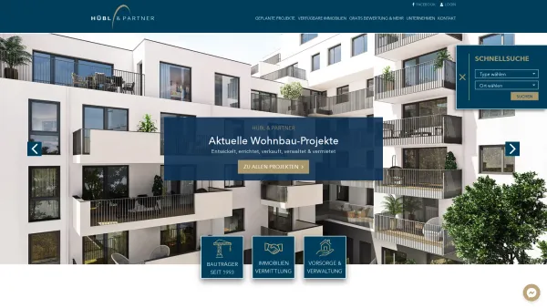 Website Screenshot: HÜBL & PARTNER Immobilientreuhand GmbH - Willkommen bei Hübl & Partner - Immobilien Miete, Eigentum, Vorsorge - Date: 2023-06-15 16:02:34
