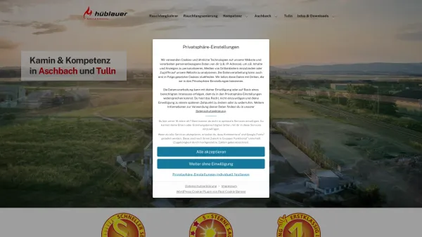 Website Screenshot: Hüblauer Kam Kompetenz - Startseite neu - Rauchfangsanierung und Rauchfangkehrer - Date: 2023-06-14 10:40:44