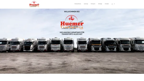 Website Screenshot: Huemer & Sohn - Home - Huemer Transporte Gmbh - Date: 2023-06-22 15:12:42