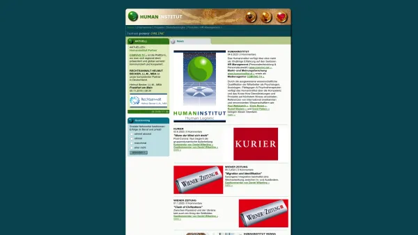 Website Screenshot: Humaninstitut enter the convi world - Humaninstitut - Date: 2023-06-22 15:12:42