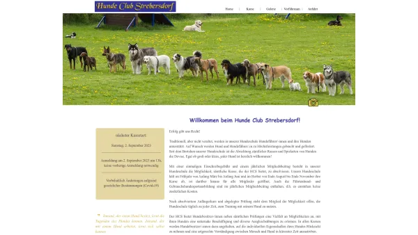Website Screenshot: Hunde Club Strebersdorf - Hunde Club Strebersdorf - Date: 2023-06-22 15:16:32