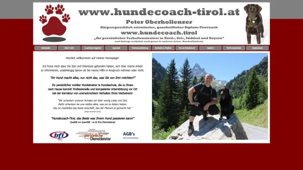 Website Screenshot: Hundecoach-Tirol - Hundecoach-Tirol - Date: 2023-06-22 15:16:32