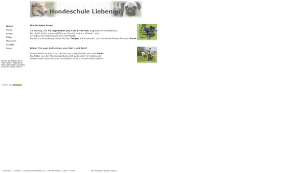Website Screenshot: Hundeschule Liebenau - www.hundeschule-graz.at - Date: 2023-06-14 10:37:27