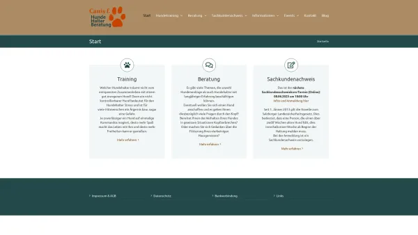 Website Screenshot: Canis familiaris Hundehalterberatung - Hundehalter-Beratung Salzburg-Stadt und Umgebung - Date: 2023-06-14 10:40:46