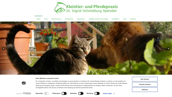 Website Screenshot: Kleintier und Pferdepraxis Dr. Ingrid Schmidburg - Kleintier und Pferdepraxis | Kleintierpraxis Dr. Schmidburg-Spendier | Tierarzt Feldkirchen - Date: 2023-06-14 10:40:46