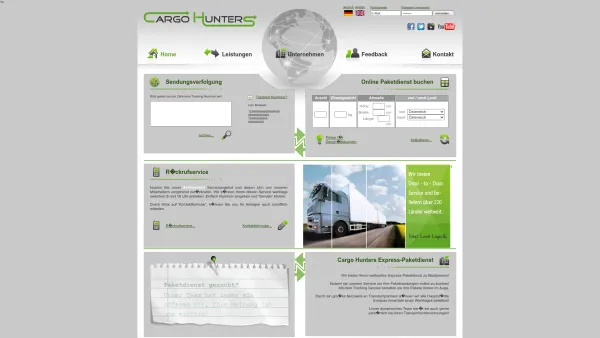 Website Screenshot: Cargo Hunters KG - Express Paketdienst und Transport-Logistik - Cargo Hunters Austria / Linz - Date: 2023-06-14 10:40:46