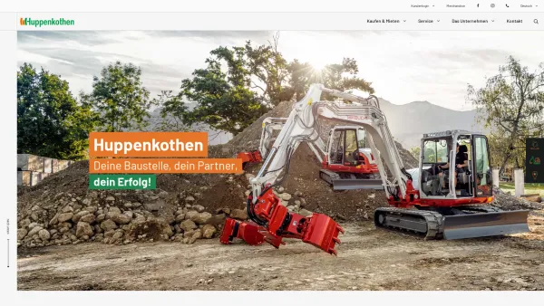 Website Screenshot: Huppenkothen Baumaschinen - Mini- & Kompaktbaumaschinen | Huppenkothen GmbH - Date: 2023-06-22 15:16:33