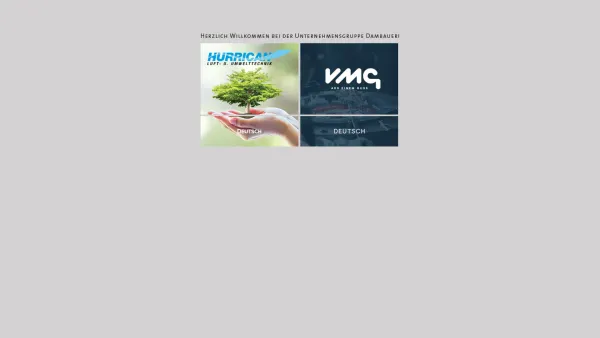 Website Screenshot: HURRICAN Luft u. Umwelttechnik - Unternehmensgruppe Dambauer - Hurrican - VMG - Date: 2023-06-22 15:16:30