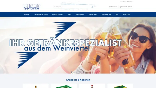 Website Screenshot: Getränke-Hurter Gesellschaft Hurter Getränke - Shop - Date: 2023-06-14 10:40:46