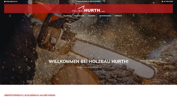 Website Screenshot: Holzbau Hurth GmbH & Co. KG - Holzbau Hurth GmbH & Co KG in Oberösterreich - Date: 2023-06-22 15:16:33