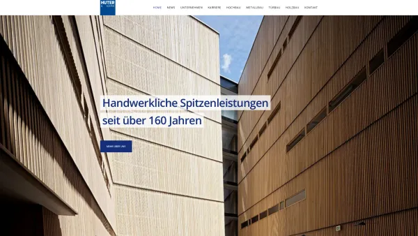 Website Screenshot: Johann Huter & Söhne - HUTER & SÖHNE – Holz – Metall – Bau - Date: 2023-06-22 15:16:33
