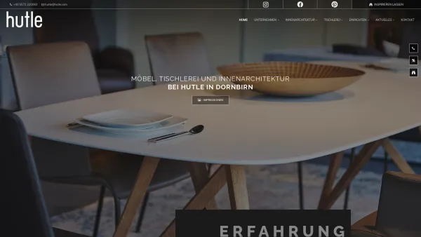 Website Screenshot: Albin Hutle Möbel Tischlereich - Hutle in Dornbirn für Ihre Möbel und Raumgestaltung - Date: 2023-06-22 15:16:33