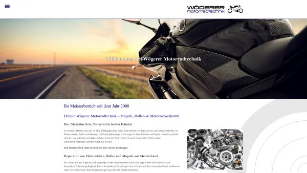 Website Screenshot: Helmut Wögerer Motorradtechnik - Wögerer Motorradtechnik in Traun Linz-Land - Date: 2023-06-15 16:02:34
