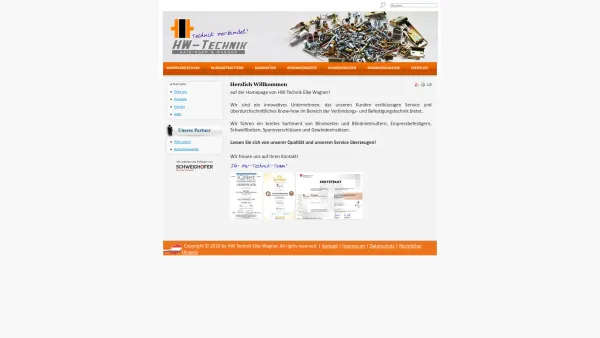 Website Screenshot: HW-Technik Elke Wagner - Herzlich Willkommen auf der Startseite - Date: 2023-06-14 10:46:43