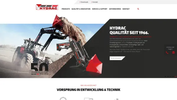 Website Screenshot: HYDRAC Landmaschinenfabrik - HYDRAC : KOMMUNAL- & LANDTECHNIK - Date: 2023-06-22 15:12:45