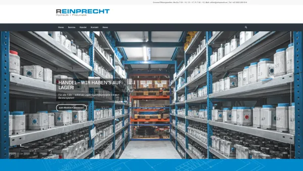 Website Screenshot: Reinprecht Hydraulik Pneumtaik GmbH - Reinprecht Hydraulik-Pneumatik GmbH – Komponenten und Anlagen für Hydraulik und Pneumatik - Date: 2023-06-22 15:12:45