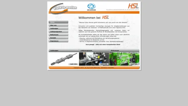 Website Screenshot: Ing. DI FH Mario Lang HSL Hydraulikengineering & Systems Lang - home - Date: 2023-06-22 15:12:45