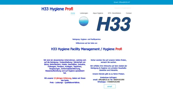 Website Screenshot: H33 Hygiene Facility Management Hygiene Profi - H33 - Date: 2023-06-22 15:12:45