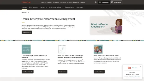 Website Screenshot: Hyperion The Business Performance Management Software Leader - Enterprise Performance Management | Oracle - Date: 2023-06-22 15:12:45