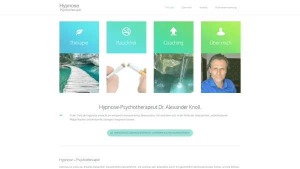 Website Screenshot: Dr. KNOLL Alexander - Hypnosetherapie - Hypnose Wien Dr. Alexander Knoll - Date: 2023-06-14 16:36:15