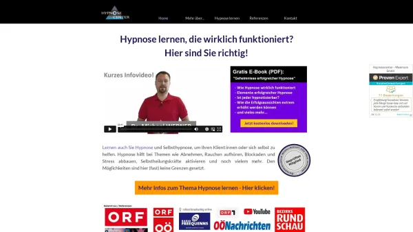 Website Screenshot: Hypnosecenter Maximum GmbH Hypnosepraxis Dr. Michael WERNER, Linz - Hypnose lernen und Hypnoseausbildungen im Hypnosecenter - Date: 2023-06-14 10:40:47