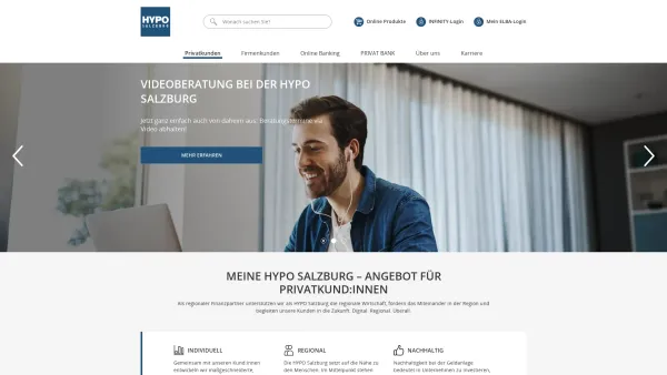Website Screenshot: Gamma Hypo Grund u Bau-Leasing Hypobank Salzburg - HYPO Salzburg | Privatkunden - Date: 2023-06-22 15:12:45
