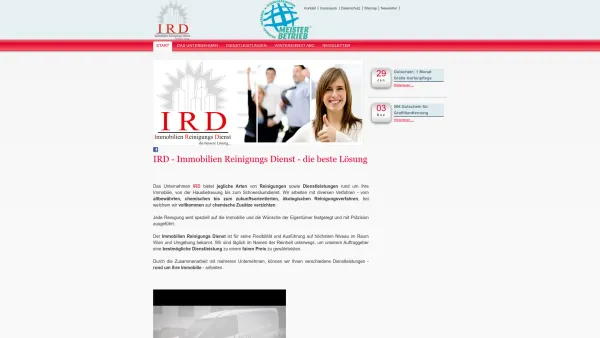 Website Screenshot: IRD KG - Reinigung auf höchstem Niveau rund um die Uhr - Date: 2023-06-22 15:12:45