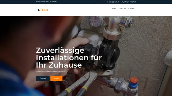Website Screenshot: I-TECH IT & Communications GmbH - Installateur für Gas-, Sanitär-, Heizungs-, Lüftungs- und Gebäudetechnik - Date: 2023-06-22 15:12:45