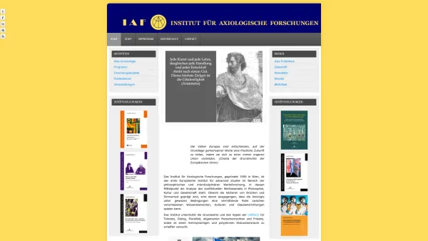 Website Screenshot: Institute for Axiological Research Institut für Axiologische Forschungen - Home - Date: 2023-06-22 15:12:45