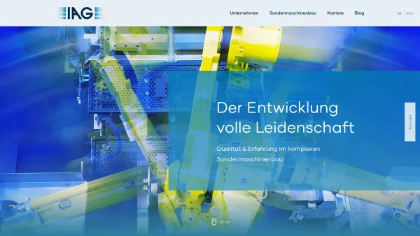 Website Screenshot: IAG Sondermaschinenbau, Reibbelagindustrie - IAG Industrie Automatisierungsgesellschaft m.b.H. - Date: 2023-06-22 15:12:45