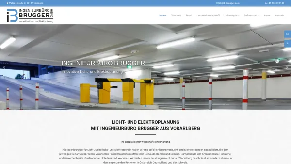 Website Screenshot: Herzlichauf der Internetpräsenz des Ingenieurbüro Brugger - Licht- und Elektroplanung in Vorarlberg - Ingenieurbüro Brugger - Date: 2023-06-22 15:12:45
