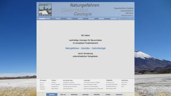 Website Screenshot: Ingenieurbüro Grasbon; Naturgefahren Georisiko Geologie - Ingenieurbüro Grasbon - Geologie, Naturgefahren, Georisiko - Date: 2023-06-22 15:12:45