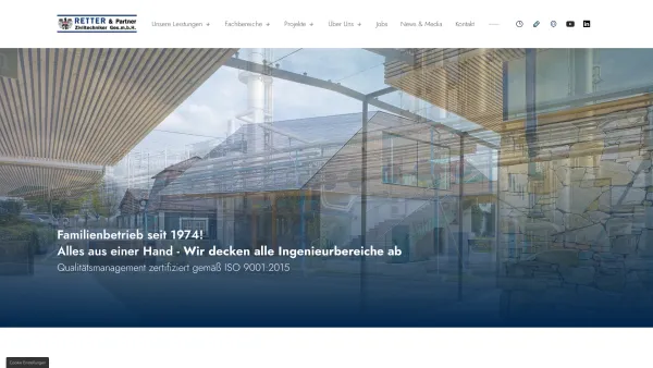 Website Screenshot: Ingenieurbüro Retter - Retter & Partner | Ingenieurbüro & Ziviltechniker in Krems an der Donau - Date: 2023-06-22 15:12:45