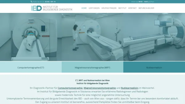 Website Screenshot: IBD Institut für Bildgebende Diagnostik - IBD Institut für bildgebende Diagnostik - CT MRT Nuklearmedizin | IBD - Date: 2023-06-26 10:26:24