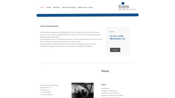 Website Screenshot: Herbert D. Ibele stellt sich vor - Ibele Unternehmensberatung u. Buchhaltung - Date: 2023-06-14 10:40:47