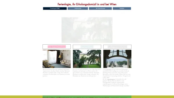 Website Screenshot: Ibetsberger-Gesellschaft Ibetsberger Baumeister Appartements und Gästehaus - Ferienlogie Ibetsberger Wien - Date: 2023-06-22 15:12:45
