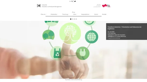 Website Screenshot: Inst f Wirtschafts und Industriebetriebslehre und Innovationsforschung - IIM - Home - Date: 2023-06-22 15:14:16