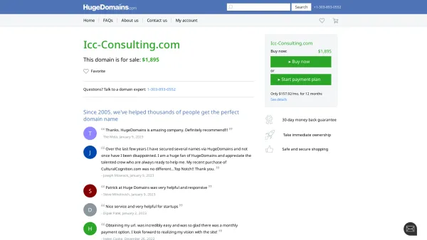 Website Screenshot: ICC-Consulting - Icc-Consulting.com is for sale | HugeDomains - Date: 2023-06-22 15:14:16