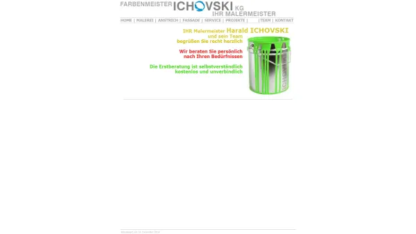 Website Screenshot: FARBENMEISTER ICHOVSKI KG - Erwin Harald Ichovski GmbH Malerei - Date: 2023-06-22 15:14:16