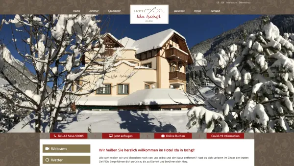 Website Screenshot: Hotel Ida-Ischgl - Wir heißen Sie herzlich willkommen im Hotel Ida in Ischgl! - Hotel Garni Ida Ischgl - Date: 2023-06-22 15:14:14