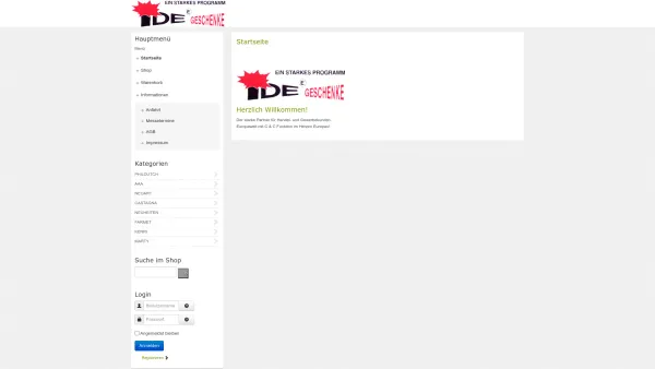 Website Screenshot: IDEE-HANDELS GmbH - Startseite - Date: 2023-06-22 15:14:16