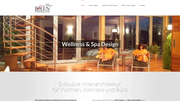 Website Screenshot: Ideenpavillon Architektur & Einrichten GmbH - Innenarchitektur für Wohnen - Wellnesss und Büro - Date: 2023-06-22 15:14:16