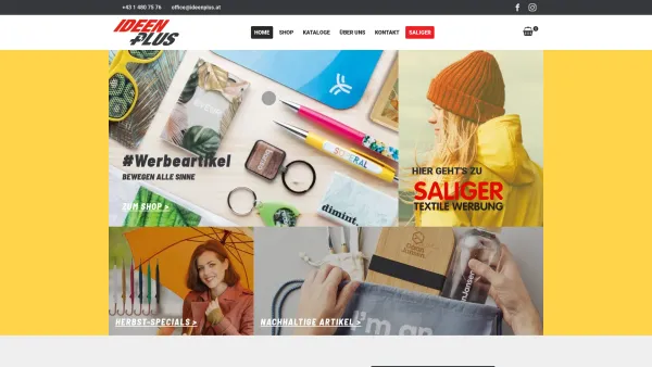 Website Screenshot: IDEEN PLUS Werbegesellschaft m.b.H - IdeenPlus • Ihr Partner für Werbeartikel und Geschenke - Date: 2023-06-15 16:02:34