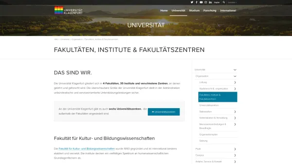Website Screenshot: Fakultät für Interdisziplinäre Forschung und iff - Fakultäten, Institute & Fakultätszentren – Universität Klagenfurt - Date: 2023-06-22 15:12:48