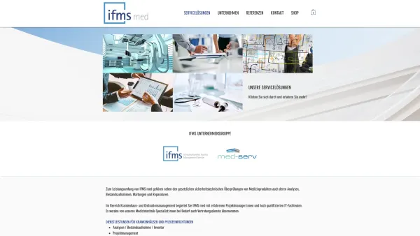 Website Screenshot: IFMS med GmbH - Medizinprodukte-Wartung | Ifms Med | Wien - Date: 2023-06-14 10:46:43